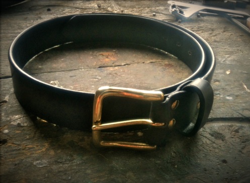 Making A Leather Belt - The Finished Article